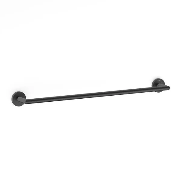 Toalheiro Barra 600Mm New City Preto Matte Celite