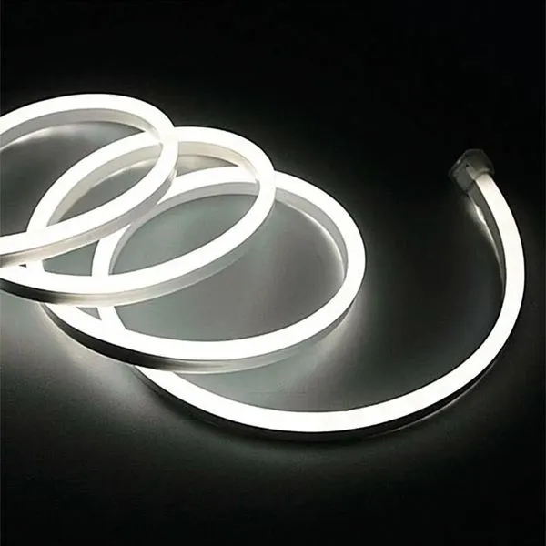 Fita Mangueira Neon 5 Mts Iluminação Flexível Corte 2.5 Cm - Branco Frio