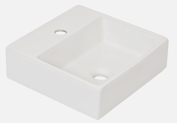 Cuba de apoio quadrada com mesa 350x350mm branco 55cb17-j Fiori