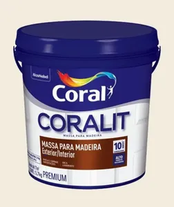 Massa para Madeira Coral Massa para Madeira Branco 5,7Kg Coral