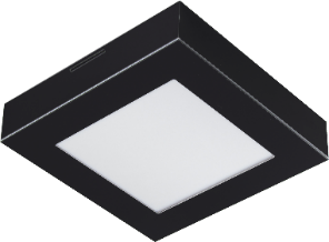 Plafon Led Valencia 16W 26X26 Preto 6500K Bivolt Tualux