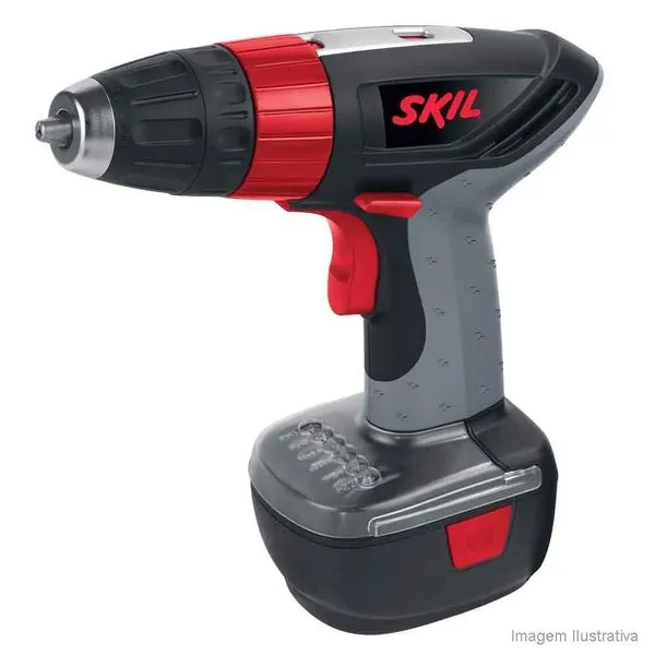 Furadeira parafusadeira à bateria 220V 12v preta Skil