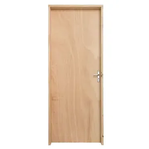 Kit Porta para Pintura 72cm Esquerdo com Batente 14cm Pinus Fechadura Dobradiças e Parafusos Grantok