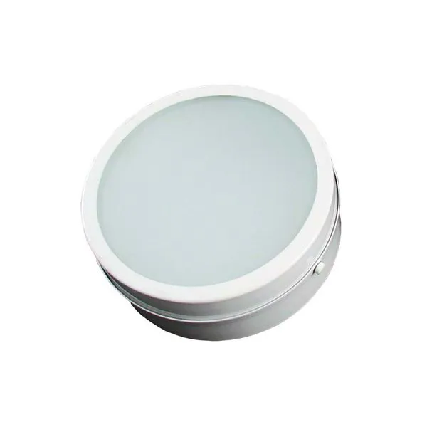 Plafon de sobrepor redondo para 1 lâmpada 20x20cm branco Auremar