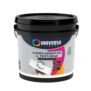Textura lisa branca Universo balde preto 25kg
