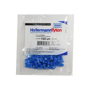 Identificador De Cabos MHG 2/5 Num 6 100un Azul Hellermanntyton