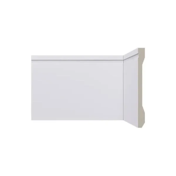 Rodapé de Poliestireno Santa Luzia LEV152 Branco 15cm x 2,40m Rodapé de Poliestireno LEV152 Branco 150mm de Altura 2,40m Santa Luzia