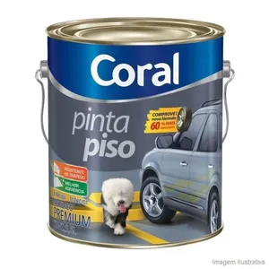 Tinta Para Piso Coral Cinza Médio 3,6L