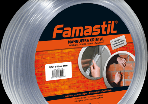 Mangueira de nível cristal 5/16X1,5mm 50m Famastil