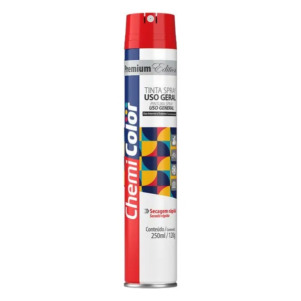Tinta Uso Geral Spray 250Ml Vermelho Chemicolor