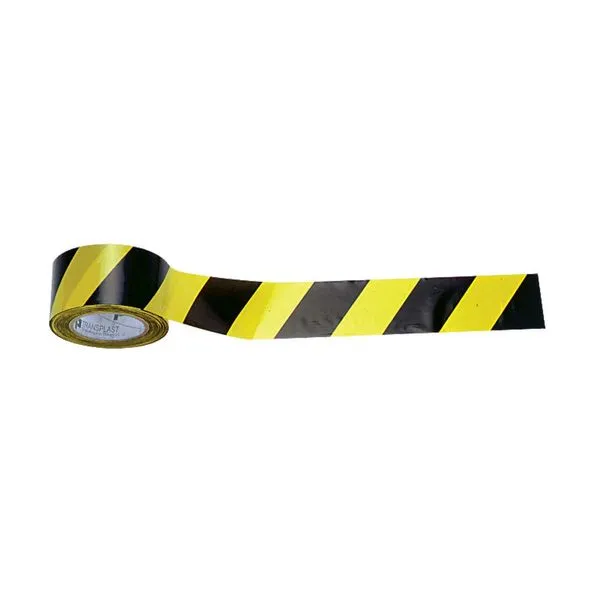 Fita de PVC zebrada amarelo e preto Balaska