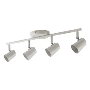 Arco Novo New Short Branco 4 Luzes Gu10 Bronzearte Llumm