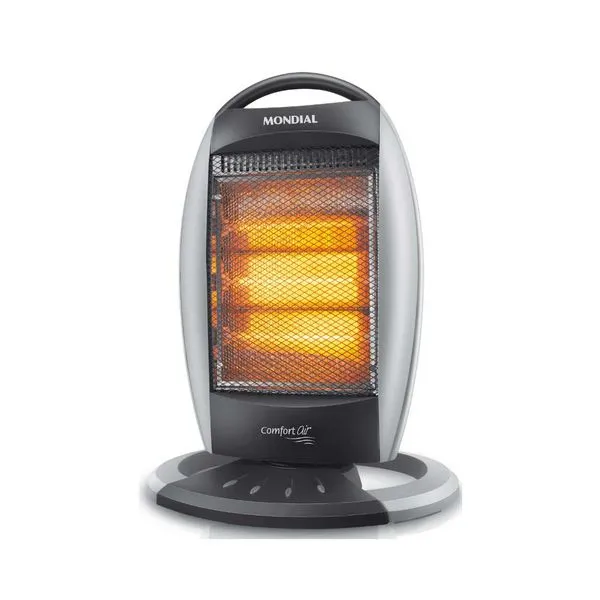 Aquecedor elétrico halógeno 1200W Confort Air 220V preto Mondial