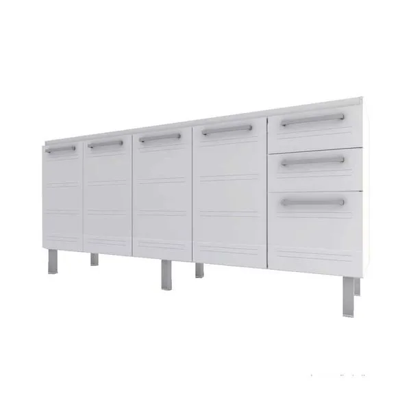 Gabinete Zeus Flat para pia de 180cm branco Cozimax