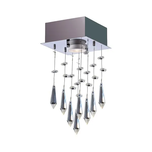 Plafon Thunder para 1 lâmpada LED GU10 5W 3000K cromado Bronzearte