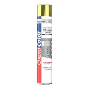 Tinta Metálica Spray 250Ml Ouro Clássico Chemicolor