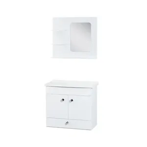 Kit Com Espelheira Pamplona 64Cm Branco Corso