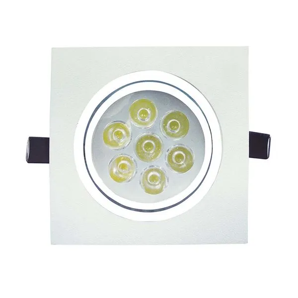 Embutido de alumínio quadrado para lâmpada Led 7W 4000K SP24 branco Taschibra