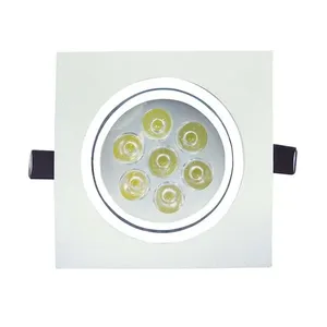 Embutido de alumínio quadrado para lâmpada Led 7W 4000K SP24 branco Taschibra
