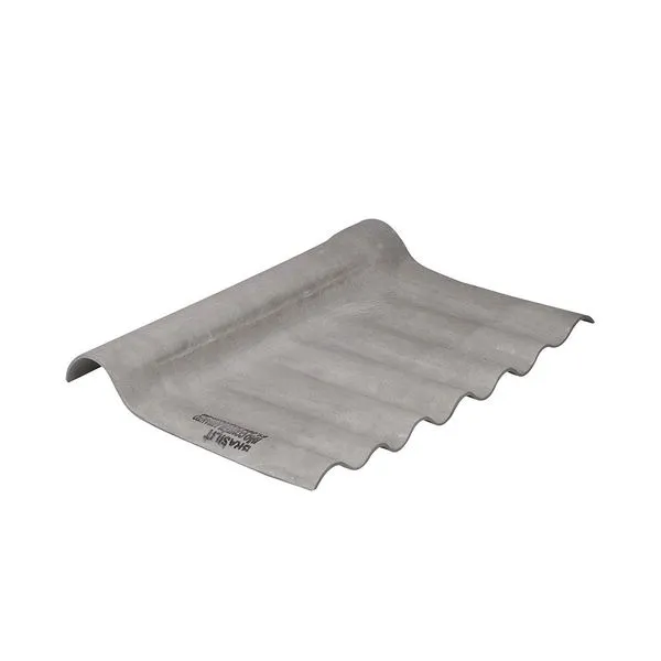 Telha cumeeria fibrotex de fibrocimento 51,1x31,5cm 4mm Articulada superior cinza Brasilit
