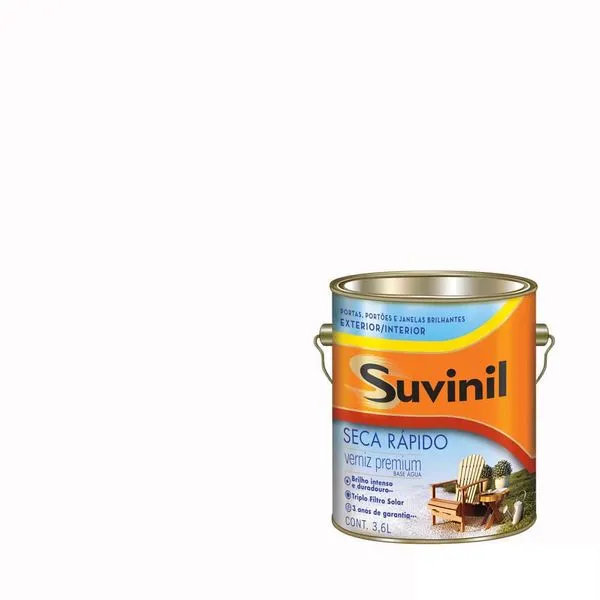 Verniz Suvinil brilhante base água 3,6L natural