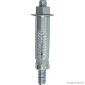 Chumbador Com Prisioneiro/Porca/Arruela/Jaqueta/Cone 3/8" X 80mm CHU06 2 Unidades Fixtil