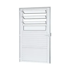Porta Alumínio Mista Bascular Palheta Boreal Direita 80X210X4 Branco Cristal Ramassol