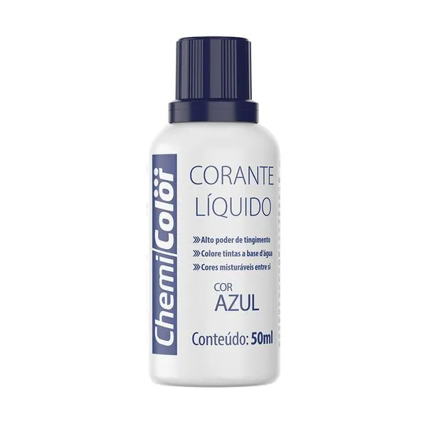 Corante Líquido Azul 50Ml Chemicolor