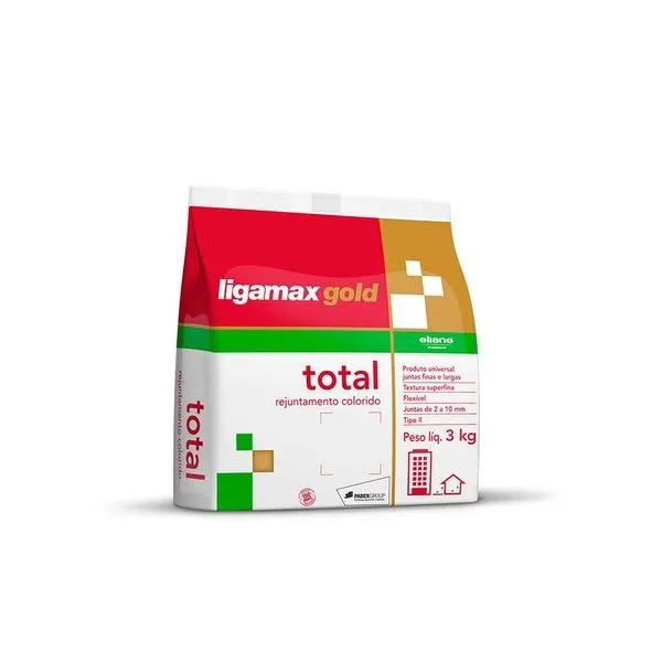 Rejunte para Porcelanato Total Ligamax Gold 3kg Grafite