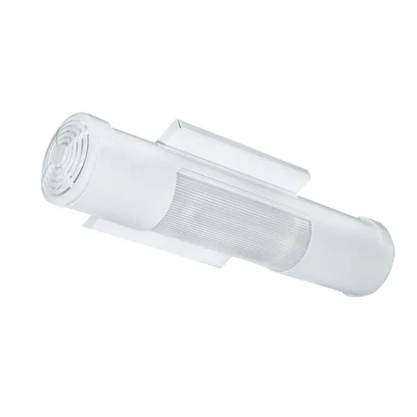 Luminária mini tubular para 1 lâmpada eletrônica branca Tualux