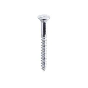 Parafuso madeira fenda simples cabeça chata 3,8x40mm 20 unidades Bemfixa