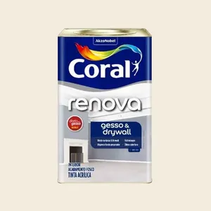 Tinta Econômica Acrílica Fosco Gesso & Drywall Branco 18L Coral