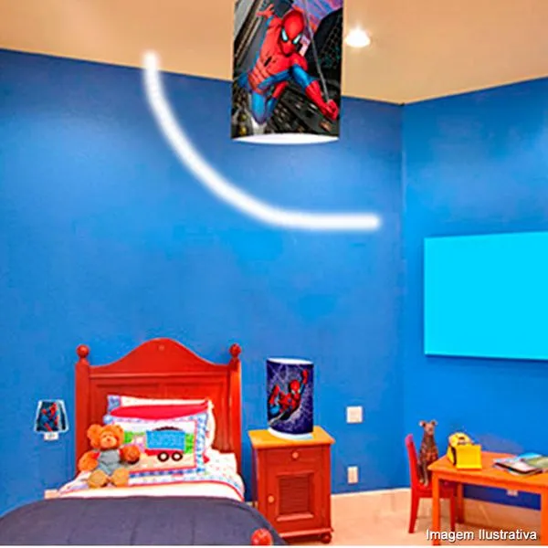 Pendente de polipropileno Oval Homem Aranha 3D Startec