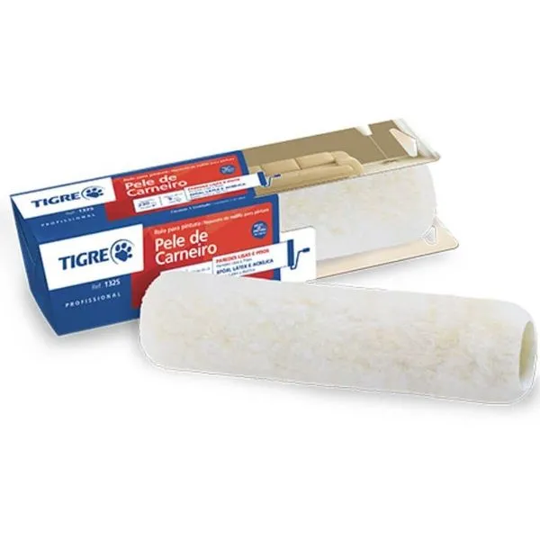 Rolo Para Pintura De Lã De Carneiro Sem Cabo 23cm - 61325230 - Pincéis Tigre