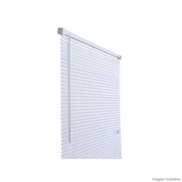 Persiana horizontal de PVC 100x160x2,5cm branca Primafer