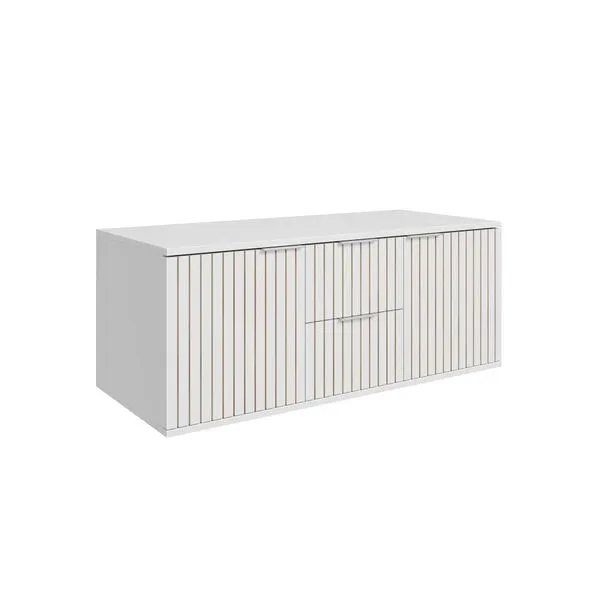 Armário Suspenso Para Banheiro Ripy 100Cm Branco Bumi