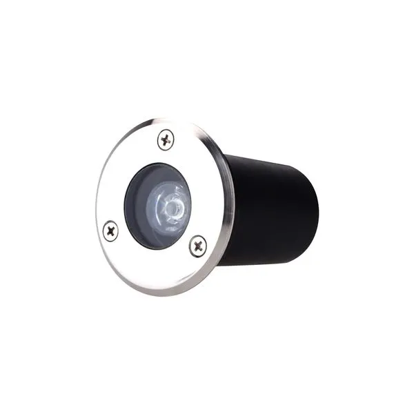 Embutido Led De Solo Redondo Bivolt 30000H 6,5X7,5Cm 3000K 1W Gaya
