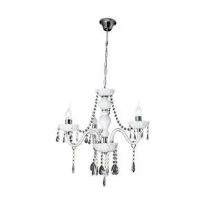 Lustre de cristais Sophie para 3 lâmpadas branco Startec