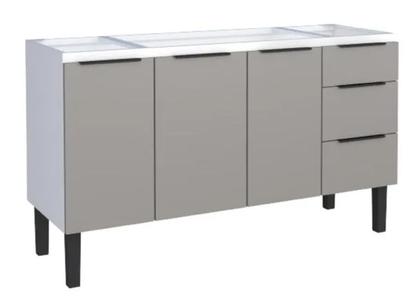 Gabinete para Cozinha Jupiter 145x85x50cm Aço Cozimax Gabinete para Cozinha Jupiter 145x85x50cm Aço Cinza