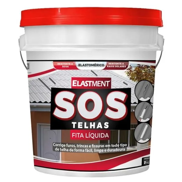 Fita Líquida Multiuso SOS Telhas 1Kg Drylevis Fita Liquida Multiuso Sos Telhas 1kg Lajes e Telhados