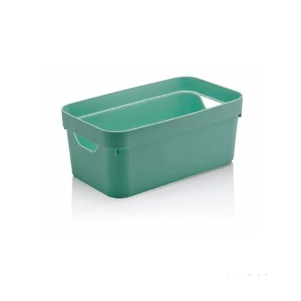 Caixa organizadora Cube 5,3L pequena verde menta OU