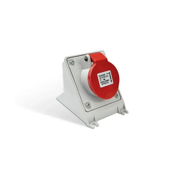 Tomada de sobrepor Steck 3P 16A 380 / 440V vermelho Newkon