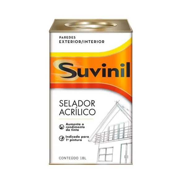 Selador Acrílico para Paredes Suvinil Branco 18 Litros
