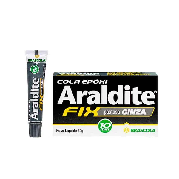 Araldite 20 gramas pastoso cinza Brascola