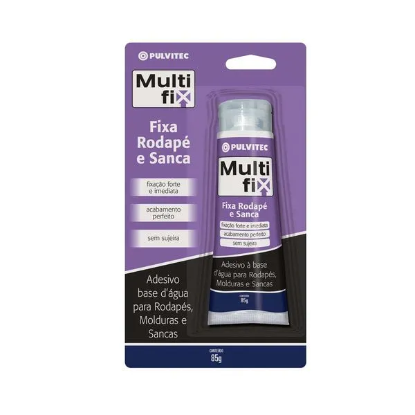Adesivo Multifix fixa rodapé e sanca 85g Pulvitec