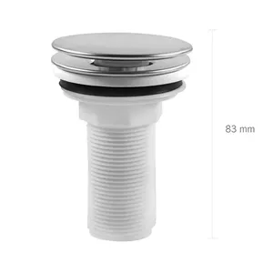 Válvula Click Branca de 7/8" com Tampa em Inox Astra