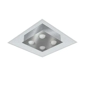 Plafon Monaco 49x49cm para 4 lâmpadas E27 espelhado Tualux