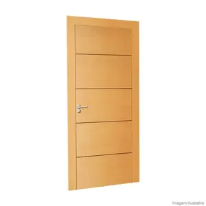 Folha de porta decorada frisada Contemporânea 05 210x82cm mogno Randa