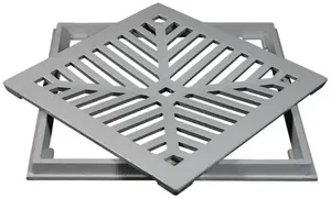 Conjunto grelha caixilho cinza 15x015 em liga de aluminio Costa Navarro