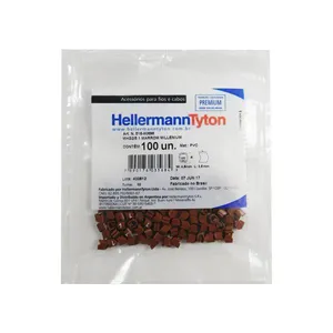 Identificador De Cabos MHG 2/5 Num 1 100un Marrom Hellermanntyton